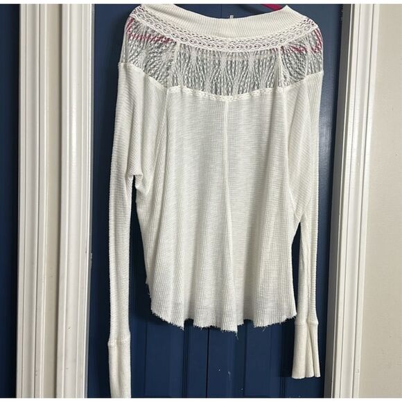 Free People Spring Valley Lace Long Sleeve Ivory Size M - Picture 6 of 6